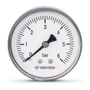 Манометр VARMEGA аксиальный 63 мм, 6 бар, 1/4quot;, VMMT08-630602