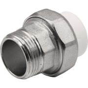 Муфта THERMOLIGHT комбинированная разъемная PP-R НР 20х3/4quot; белый (10/250)