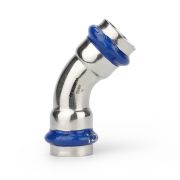 Угольник VARMEGA 45гр. двухраструбный Inox Press 15x15