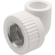 Угольник THERMOLIGHT комбинированный PP-R ВР 20х3/4quot; белый (20/180)