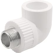 Угольник THERMOLIGHT комбинированный PP-R НР 25х1/2quot; белый (10/120)