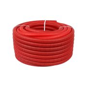 Труба VARMEGA гофрированная ПНД 28 мм для труб 20 мм, (50), красная, VM58112