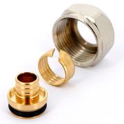 Соединитель Uni-Fitt обжимной В 20(2.8)х3/4quot; ЕК, для полиэтиленовых труб