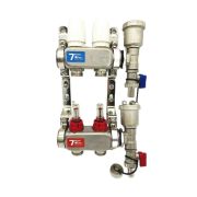 Группа коллект. VIEIR 1х2х3/4quot; с расходомер, дренаж. кр, воздухоотвод., нерж. сталь VR113-02A (5/1)