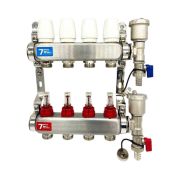 Группа коллект. VIEIR 1х4х3/4quot; с расходомер, дренаж. кр, воздухоотвод., нерж. сталь VR113-04A