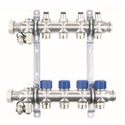Группа коллекторная ELSEN 1quot;, 8 контуров,PN-4, T -от 0 до +70, с вентилями, нерж. сталь