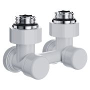 Узел нижнего подключения Royal Thermo Design угловой 1/2quot;х3/4quot; EK (белый)
