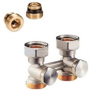 Узел нижнего подключения Giacomini прямой H-образный, 1/2quot;х3/4quot; ЕК, R387X012