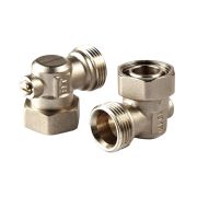 Клапаны запорные Royal Thermo нижнего подключения угловые раздельные 3/4х3/4ЕК